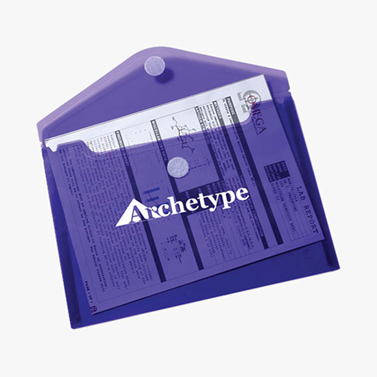 Translucent Poly Document Envelope with Velcro Closure - One-Color Imprint - 7 x 9 3/4