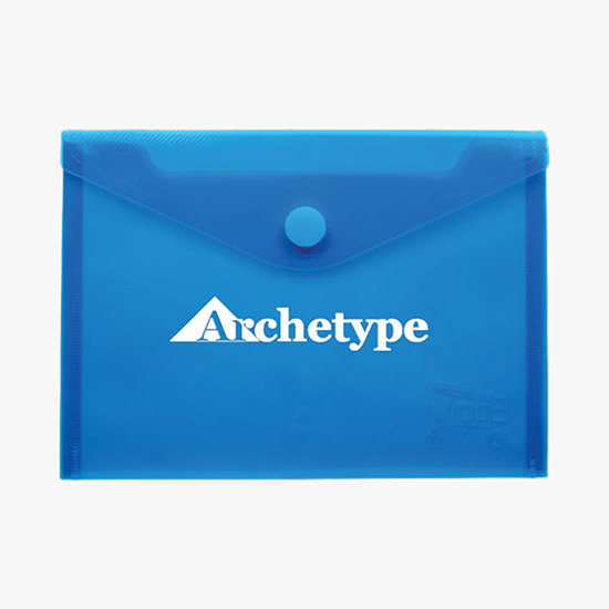 Translucent Poly Document Envelope with Velcro Closure - One-Color Imprint - 7 x 9 3/4