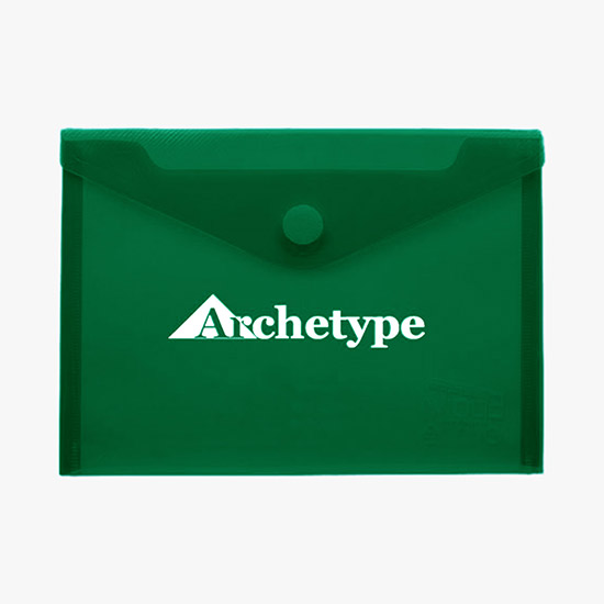 Translucent Poly Document Envelope with Velcro Closure - One-Color Imprint - 7 x 9 3/4