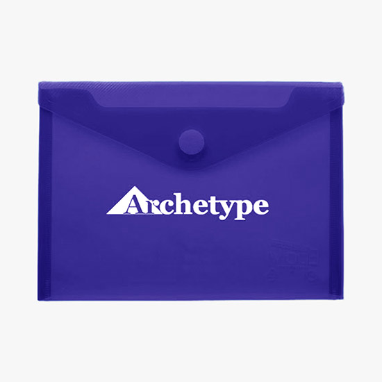 Translucent Poly Document Envelope with Velcro Closure - One-Color Imprint - 7 x 9 3/4