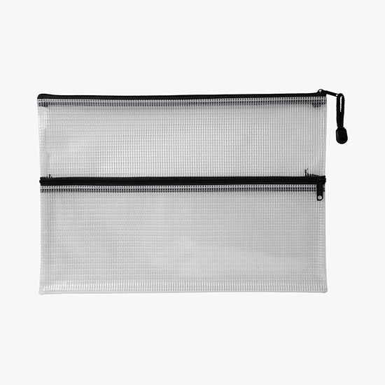 PolyWeave Dual Pocket Zip Pouch - Blank