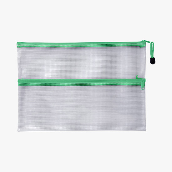 PolyWeave Dual Pocket Zip Pouch - Blank