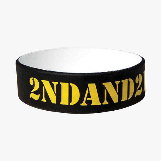 Wide Two-Tone Debossed Wristband - Adult Size