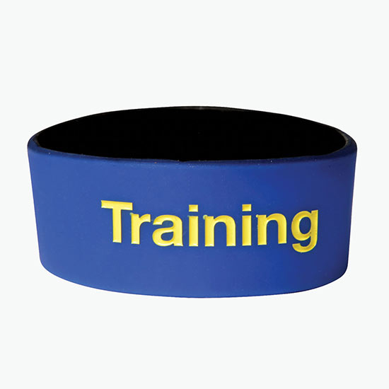 Wide Two-Tone Debossed Wristband - Adult Size