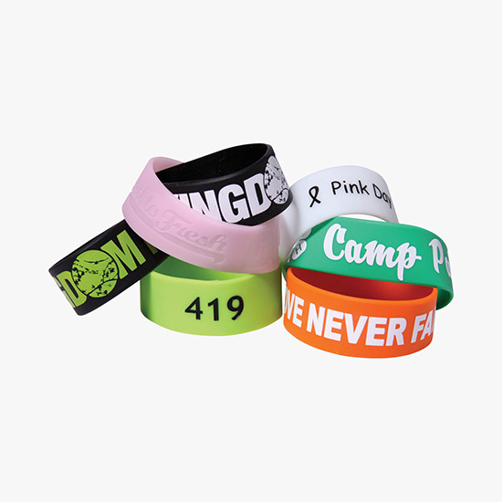 Silicone Awareness Bracelet - 1 Wide - Adult Size - Debossed
