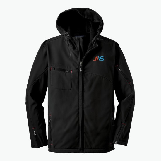 Port Authority® Textured Hooded Soft Shell Jacket - Men's