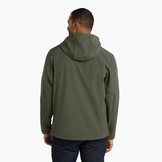 Port Authority® Textured Hooded Soft Shell Jacket - Men's