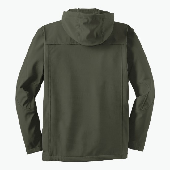 Port Authority® Textured Hooded Soft Shell Jacket - Men's