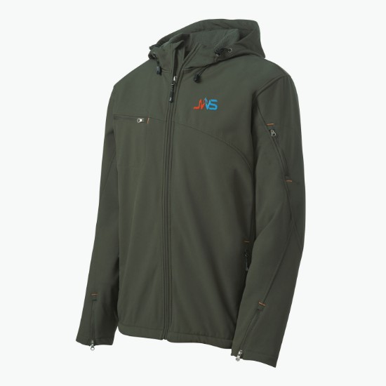 Port Authority® Textured Hooded Soft Shell Jacket - Men's
