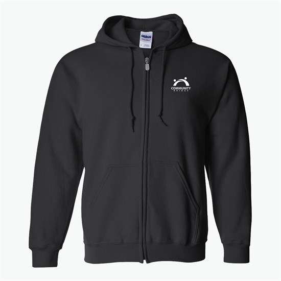 Gildan® Full-Zip Hoodie - Men's - Colors - Silkscreened