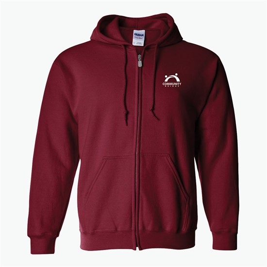 Gildan® Full-Zip Hoodie - Men's - Colors - Silkscreened
