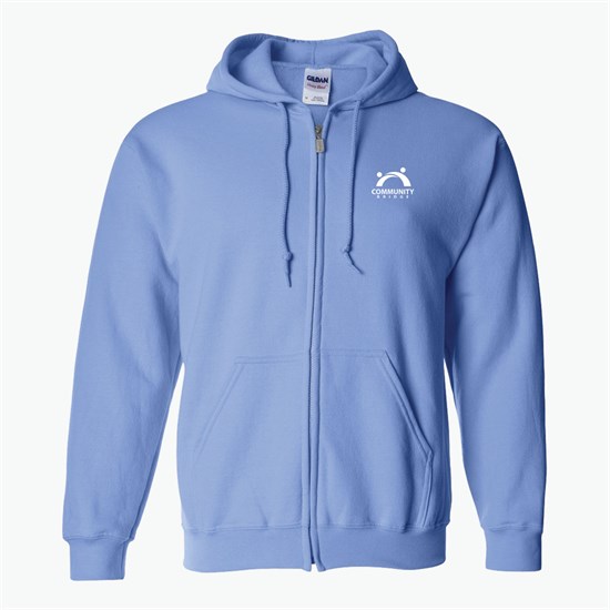 Gildan® Full-Zip Hoodie - Men's - Colors - Silkscreened