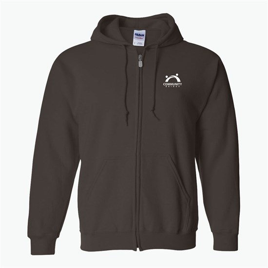 Gildan® Full-Zip Hoodie - Men's - Colors - Silkscreened