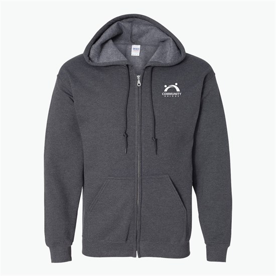 Gildan® Full-Zip Hoodie - Men's - Colors - Silkscreened