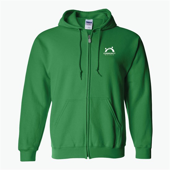 Gildan® Full-Zip Hoodie - Men's - Colors - Silkscreened