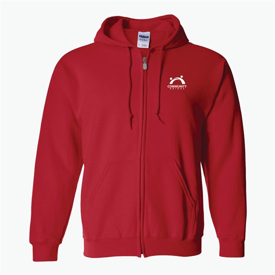 Gildan® Full-Zip Hoodie - Men's - Colors - Silkscreened