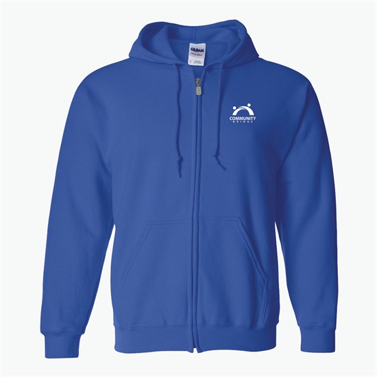 Gildan® Full-Zip Hoodie - Men's - Colors - Silkscreened