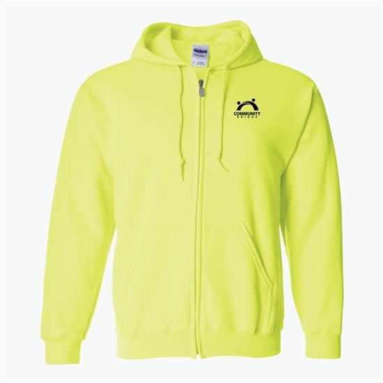 Gildan® Full-Zip Hoodie - Men's - Colors - Silkscreened