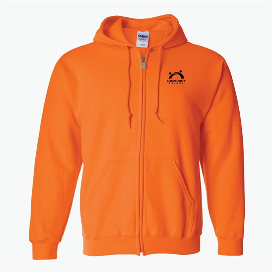 Gildan® Full-Zip Hoodie - Men's - Colors - Silkscreened