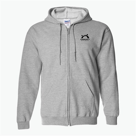 Gildan® Full-Zip Hoodie - Men's - Colors - Silkscreened