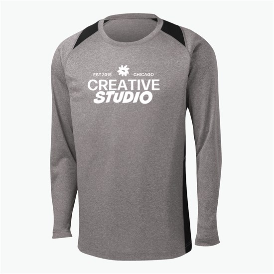 Sport Tek® Heather Colorblock Contender Long Sleeve T-Shirt