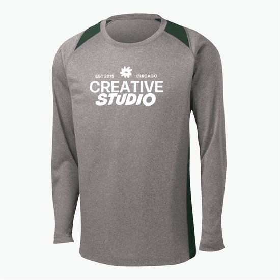 Sport Tek® Heather Colorblock Contender Long Sleeve T-Shirt