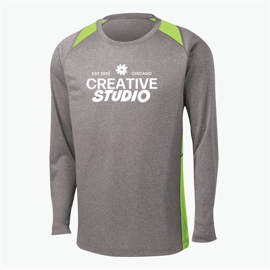Sport Tek® Heather Colorblock Contender Long Sleeve T-Shirt