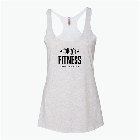 Next Level Tri-Blend Racerback Tank - White