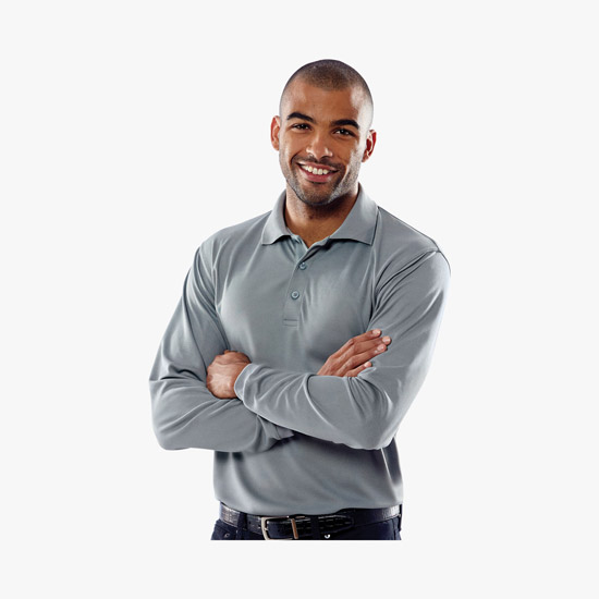 Ultra Club Cool-n-Dry Mesh Pique Polo - Long Sleeve