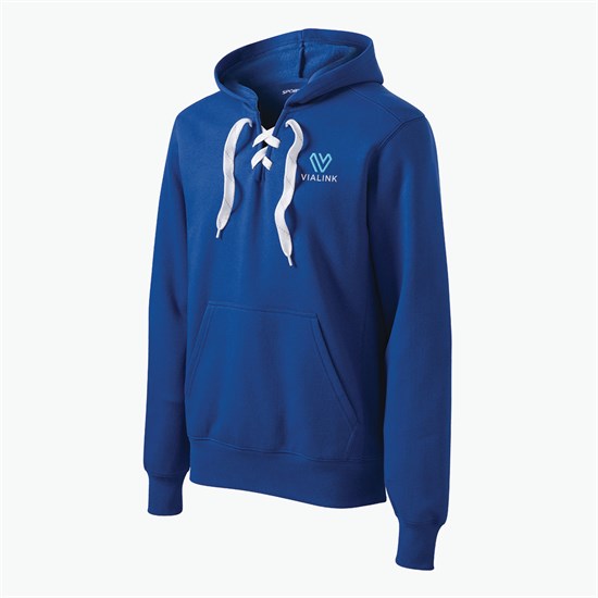 Lace Up Hooded Pullover Sweatshirt