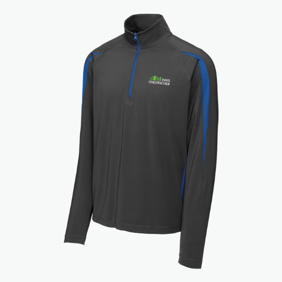 Sport-Tek® Stretch 1/2-Zip Colorblock Pullover