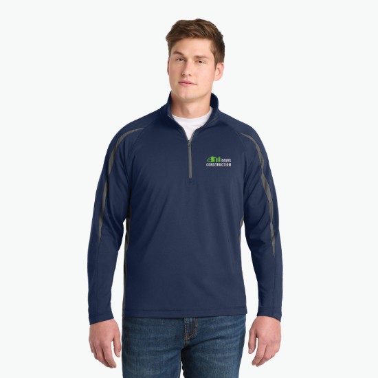 Sport-Tek® Stretch 1/2-Zip Colorblock Pullover