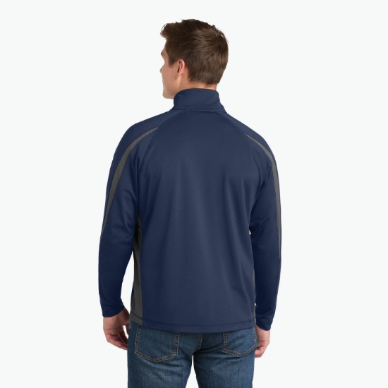Sport-Tek® Stretch 1/2-Zip Colorblock Pullover