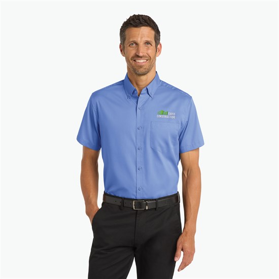 SuperPro Performance Twill Short-Sleeve Shirt - Men's