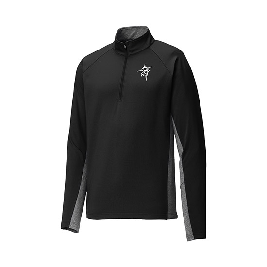 Sport-Tek® Stretch 1/2-Zip Heather Colorblock Pullover - Men's