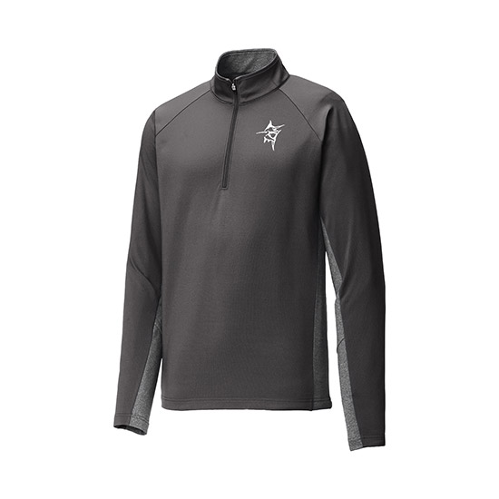 Sport-Tek® Stretch 1/2-Zip Heather Colorblock Pullover - Men's