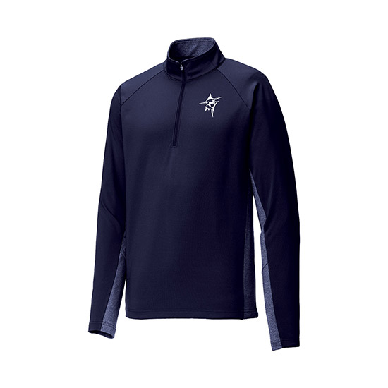 Sport-Tek® Stretch 1/2-Zip Heather Colorblock Pullover - Men's