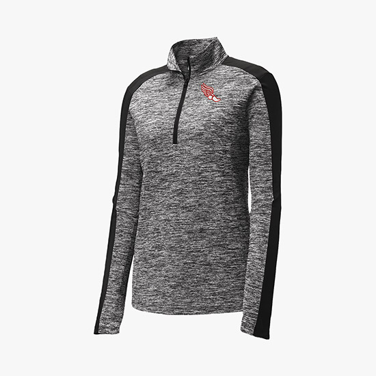 Electric Heather Colorblock 1/4-Zip Pullover - Women's