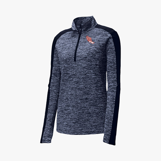 Electric Heather Colorblock 1/4-Zip Pullover - Women's