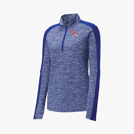 Electric Heather Colorblock 1/4-Zip Pullover - Women's