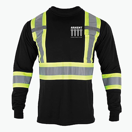 Long-Sleeve ANSI 107 Class 3 Two-Tone Safety T-Shirt with Pocket