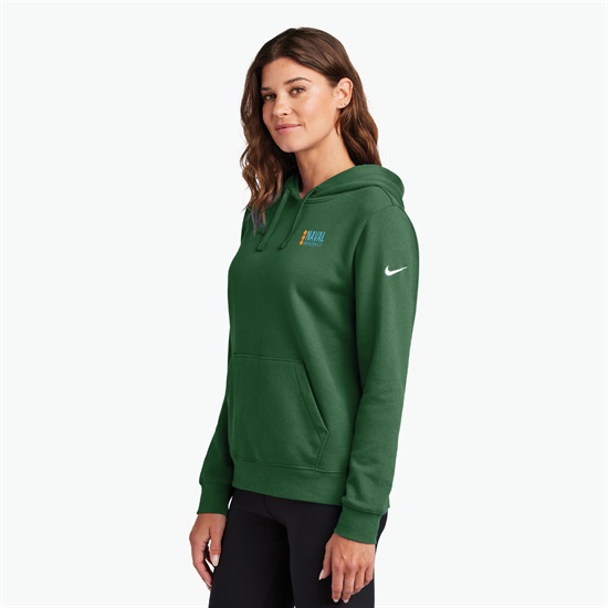 Nike Club Fleece Sleeve Swoosh Pullover Hoodie - Women's - Embroidered
