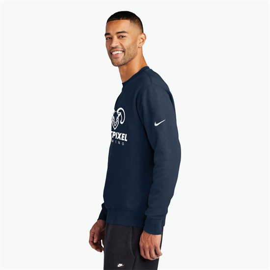 Nike Club Fleece Sleeve Swoosh Crew Sweatshirt - Silkscreened