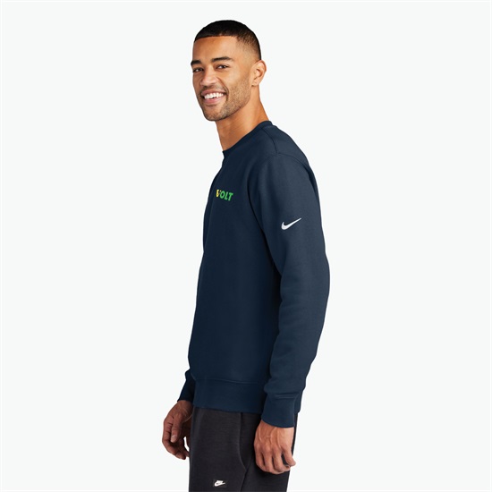 Nike Club Fleece Sleeve Swoosh Crew Sweatshirt - Embroidered