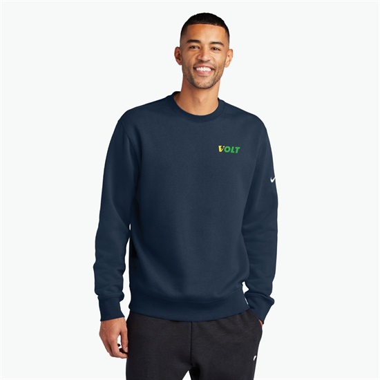 Nike Club Fleece Sleeve Swoosh Crew Sweatshirt - Embroidered