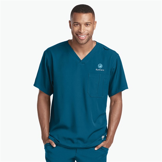 Skechers Chest Pocket Structure V-Neck Scrub Top - Men's