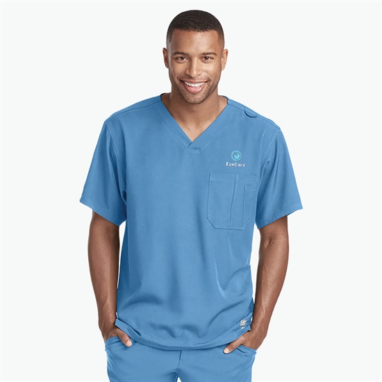 Skechers Chest Pocket Structure V-Neck Scrub Top - Men's