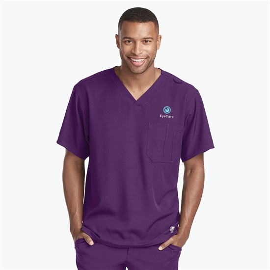 Skechers Chest Pocket Structure V-Neck Scrub Top - Men's