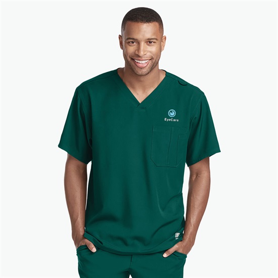 Skechers Chest Pocket Structure V-Neck Scrub Top - Men's