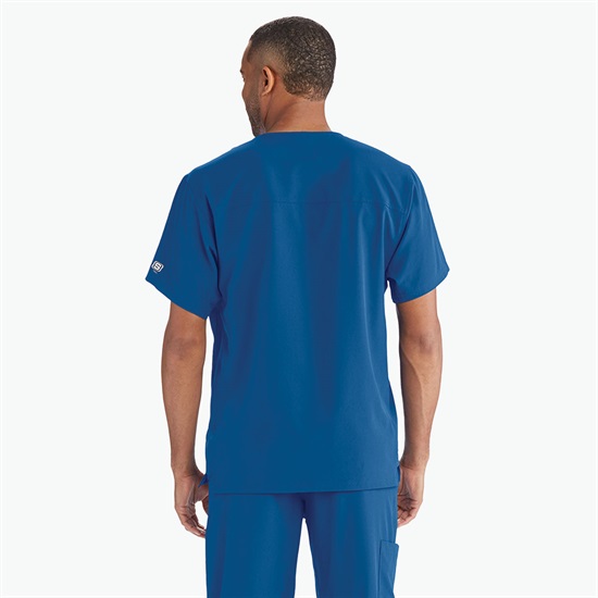 Skechers Chest Pocket Structure V-Neck Scrub Top - Men's
